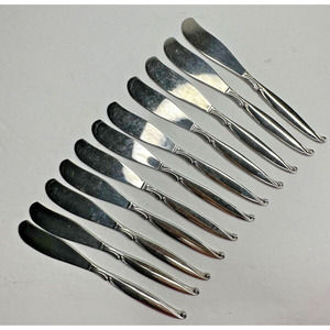 Community Driftwood Cheese Butter Knife Stainless Flatware set of 11